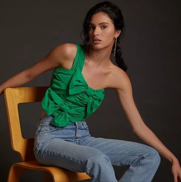 Maeve by Anthropologie Bow-Tie One-Shoulder Tank - Picture 1 of 6